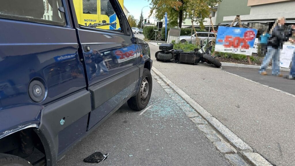 Unfallort in Wittenbach SG