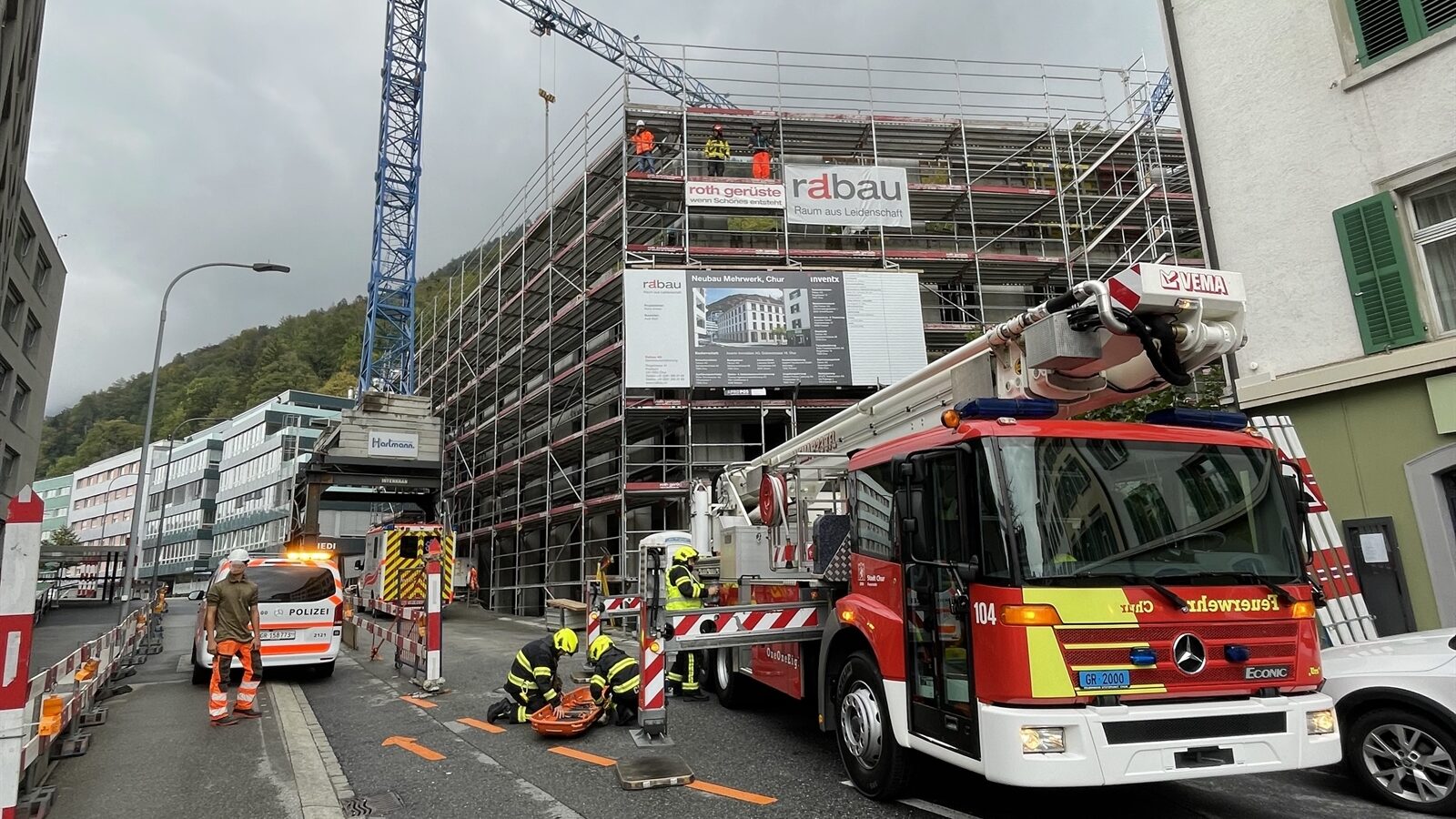 Arbeitsunfall auf Baustelle in Chur