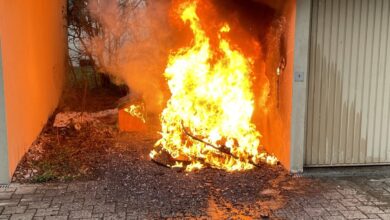 Fahrzeug in Flammen in Münchwilen TG: Keine Verletzten