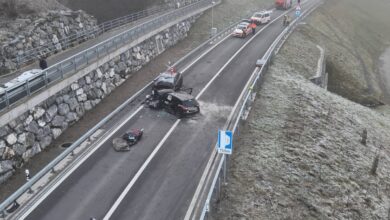 Schwerer Verkehrsunfall auf H16 bei Lochweidli SG: Drei Personen verletzt