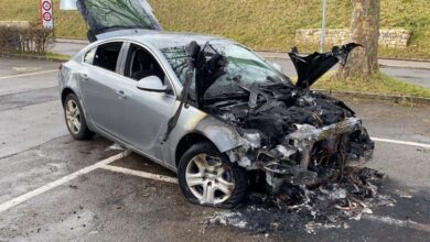 Neuhausen SH: Motorbrand auf Friedhofsparkplatz verhindert Schlimmeres