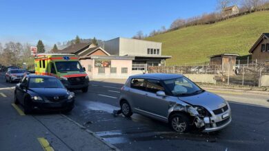 Leichte Verletzungen bei Kollision in Herisau AR