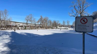 St. Gallen SG: Winterliche Gefahren durch Schnee, Eis und gefrorene Gewässer