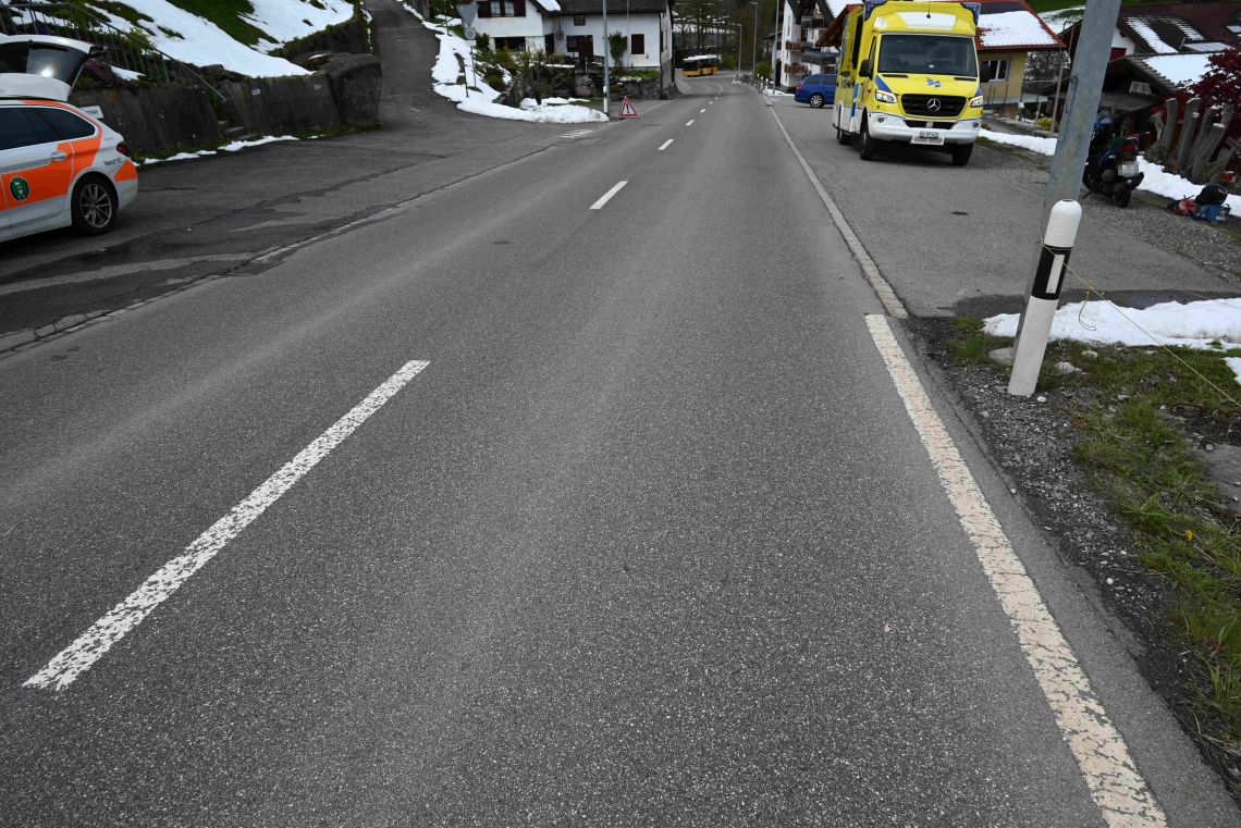 Rollerfahrer nach Selbstunfall in Flums SG hospitalisiert Rollerfahrer nach Selbstunfall in Flums SG hospitalisiert